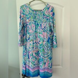 Lilly Pulitzer swing dress. 3/4 length sleeve. Size large